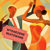 Rysunek tańczących kobiety i mężczyzny.