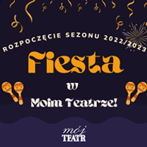 Plakat wydarzenia - informacje o wydarzeniu na granatowym tle