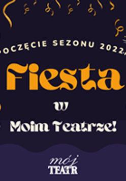 Plakat wydarzenia - informacje o wydarzeniu na granatowym tle