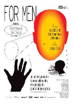 Ilustracja przedstawiająca dłonie, kontury twarzy i abstrakcyjne elementy w czerni i czerwieni.