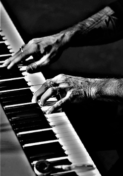Dłonie grające na fortepianie, fot. Oleksii Sokun