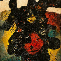 Jedna z prac artysty. Abstrakcja.