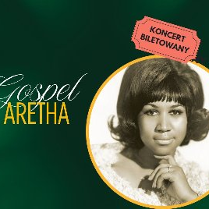 Po prawej stronie zdjęcie Arethy, po lewej napis "Gospel Aretha" na ciemnozielonym tle.