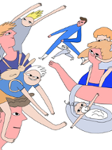 rodzice i dzieci - grafika