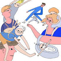 rodzice i dzieci - grafika