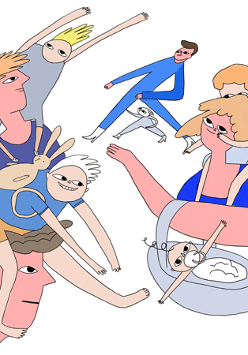 rodzice i dzieci - grafika