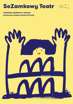 Kolorowa grafika: żółto-granatowa, w środku postać ludzka wyolbrzymiona