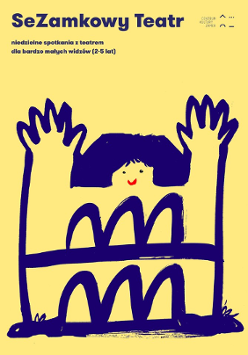 Grafika przypomina dziecięcy rysunek przedstawiający zniekształconą sylwetkę kobiecą.