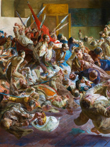 Na grafice fragment obrazu Jaczka Malczewskiego Melancholia.