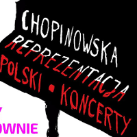 Na grafice czarny fortepian z napisem Chopinowska reprezentacja Polski.