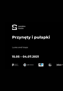 Na grafice na czarnym tle biały napis Przynęty i pułapki oraz data wydarzenia.