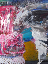 Na grafice fragment obrazu prezentowanego w galerii.