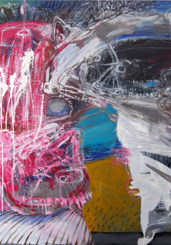 Na grafice fragment obrazu prezentowanego w galerii.