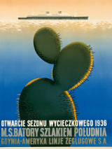 Fragment jedenego z plakatów prezentowanych na wystawie.