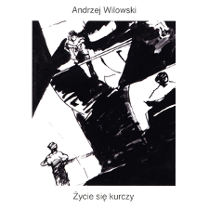 Czarno-biała okładka książki.