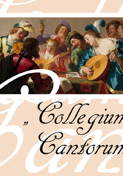 Na grafice znajduje się obraz Gerrita van Honthorsta "Koncert" z 1623 r. obraz przedstawia grupę ośmiu muzyków i gapiów zebranych wokół prostokątnego stołu. Dwie kobiety noszą pióra we włosach, a kapelusz jednego mężczyzny jest ozdobiony piórami. Mężczyzna po lewej stronie gra na skrzypcach; kobieta pośrodku gra na bandorze wielkości gitary, a kobieta po naszej prawej stronie gra na lutni. Pod obrazem znajduje się napis "COLLEGIUM CANTORUM"