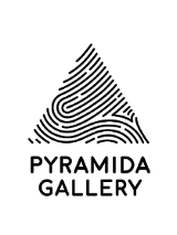 na grafice logo galerii Pyramida.