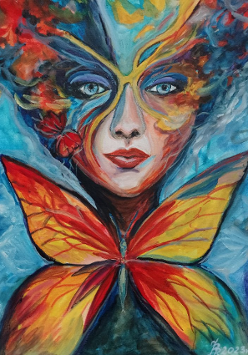 Na grafice jedna z prac na wystawie.