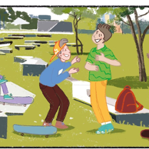 Na grafice fragment komiksu.