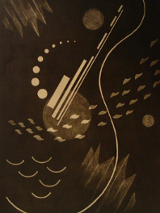 Na grafice fragment jednej z prac na wystawie.