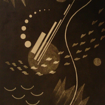 Na grafice fragment jednej z prac na wystawie.