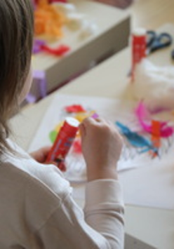 Na zdjęciu fragment warsztatów dla dzieci.