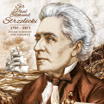 Na grafice portret Strzeleckiego autorstwa Dawida Celeka