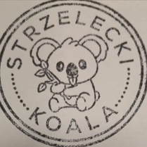 Na grafice pieczątka z koalą.