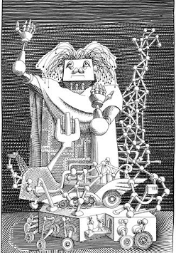 Na grafice ilustracja z Cyberiady Lema.