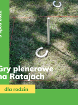Obrazek promuje wydarzenie gry plenerowe na Ratajach.