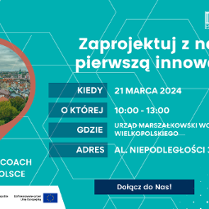 Grafika promocyjna wydarzenia "Innovation Coach w Poznaniu/"