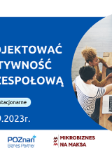 Grafika Promocyjna informująca o szkoleniu pt. Jak zaprojektować produktywność własną i zespołową