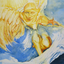 Janusz Biernacki, "Dobry lot" olej 120 x 90 cm