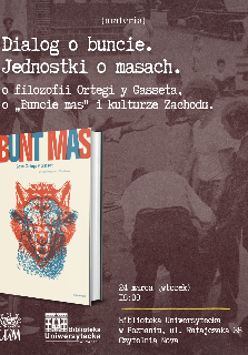 Okładka książki "Bunt mas" na tle archiwalnego zdjęcia ludzi.