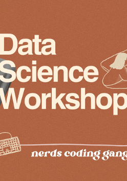 Dwie kobiety, między nimi informacje o warsztatach na pomiarańczowym tle.