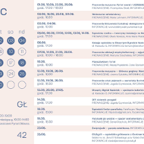Zdjęcie przedstawia kalendarz z aplanowanym aktywnościami na miesiąc czerwiec w Fyrtel Główny. Wszystkie wydarzenia zostały opisane w opisie.