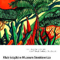 Grafika przedstawiająca dziką przyrodę w ostrych barwach, głównie intensywnej zieleni i czerwieni.
