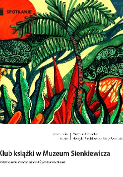 Grafika przedstawiająca dziką przyrodę w ostrych barwach, głównie intensywnej zieleni i czerwieni.