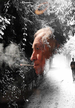 Kolaż zdjęć z Lechem Raczakiem.