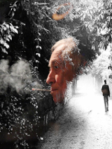 Kolaż zdjęć z Lechem Raczakiem.