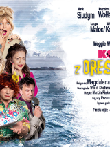 Plakat promujący spektakl. Po lewej zbiorowe zdjęcie aktorów. Po prawej wypisana obsada i napis "komedia z dreszczykiem".