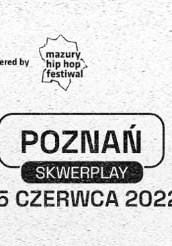 Nazwa wydarzenia i logo "mazury hip hop festiwal".