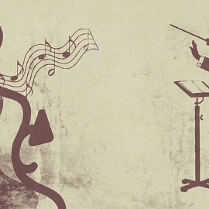 Na obrazku znajduję się zestaw nut które opanowuje kompozytor.