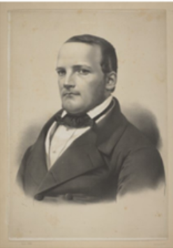 Obrazek przedstawia Stanisława Moniuszkę czyli niskiego mężczyznę z krótkimi włosami.