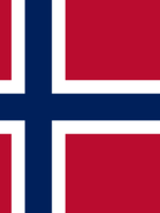 Obrazek przedstawia flagę Norwegii czyli niebiesko-biały krzyża skandynawski, umieszczony na czerwonym tle.