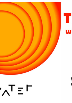 Plakat promujący koncert zespołu Tarwater z gościem specjalnym Schneider TM. Pośrodku abstrakcyjna grafika przedstawiająca pomarańczowe i czerwone koncentryczne okręgi. Na prawo od niej znajduje się informacja o wydarzeniu w różnych kolorach i stylach czcionek. Koncert odbędzie się 30 marca 2025 roku o godzinie 20:00 w klubie Dragon w Poznaniu.