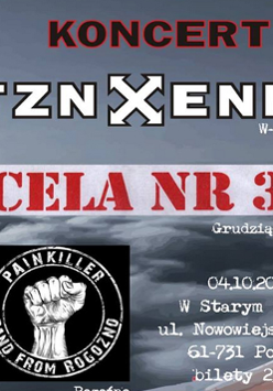 Plakat - Koncert TZN Xenna, Cela nr 3 i Painkiller