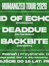 Informacje o koncercie zespołów Void of Echoes, DeadDue i Backbite.