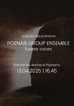 Grafika przypominająca brązową skałę, w której widać szczelinę. Białe napisy informujące o wydarzeniu.