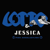 Informacje o koncercie na czarnym tle, w tytuł koncertu wpisano czarno-białe zdjęcie tygrysa.